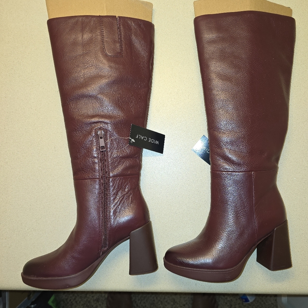 Naturalizer Women's Gen N Align Wide Calf Boot Cabernet Sauvignon Red - Size 5m